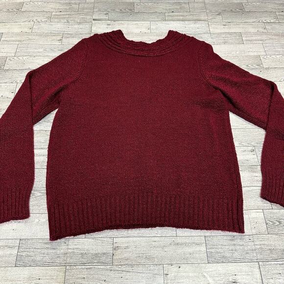 Carolyn Taylor | V-Neck Knit Pullover Sweater | Red | XL - Picture 3 of 9